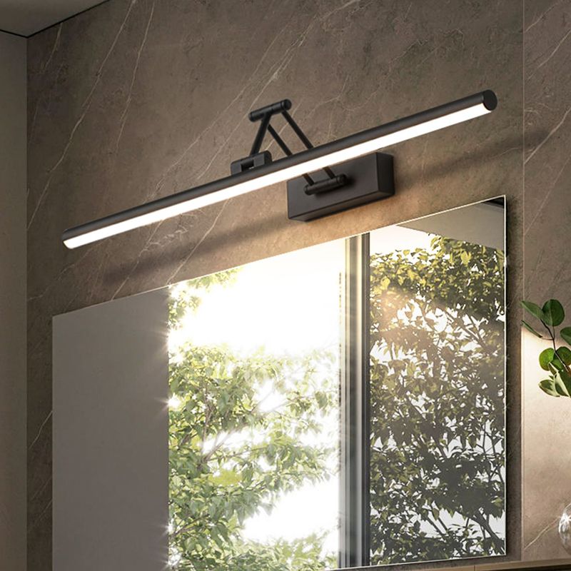 Spiegellampe LED Schwarz Weiß Metall Acryl IP44 Badezimmer Wohnzimmer Modern 40-100cm | Restfield